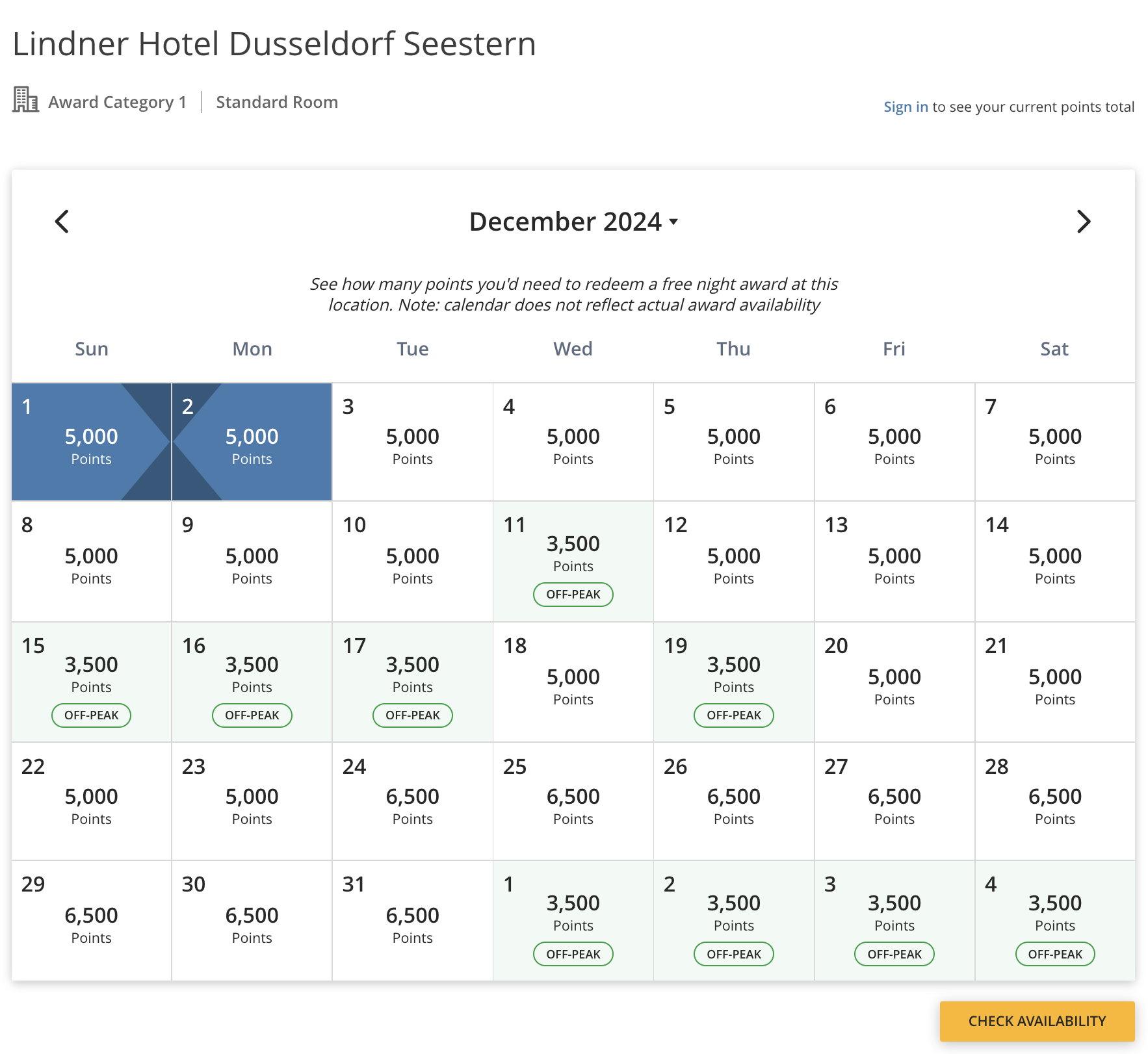Lindner Hotel Dusseldorf Seestern award calendar
