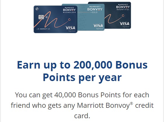 Marriott Bonvoy Cards Refer a Friend Bonus