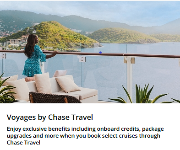 Screen Shot from Chase Travel portal showing you Voyages By Chase Travel.