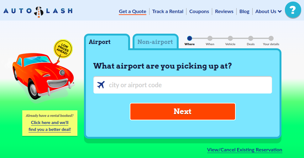 Autoslash home page
