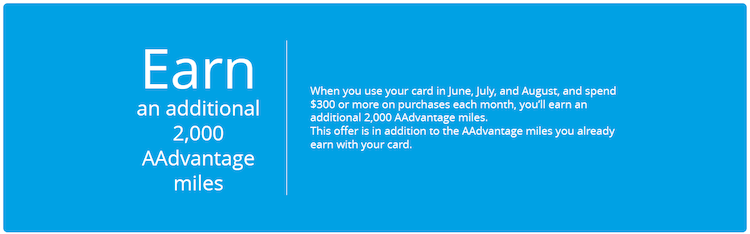 a 2,000 miles bonus offer from the Aviator credit card