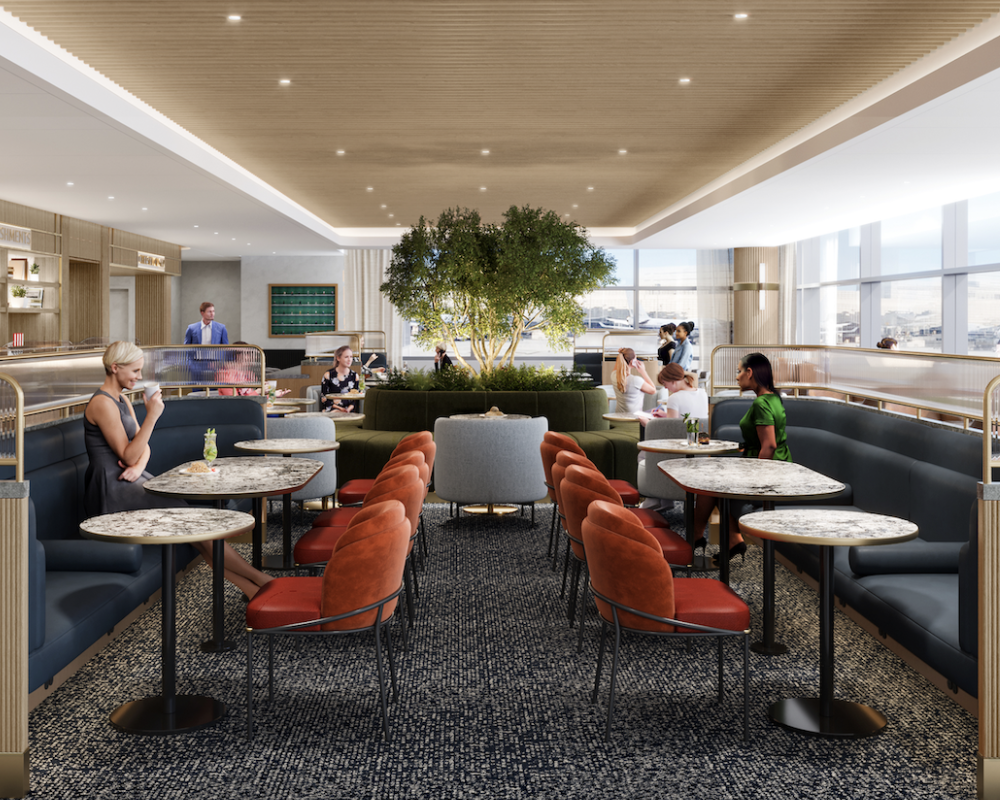 Capital One Lounge in JFK rendering.