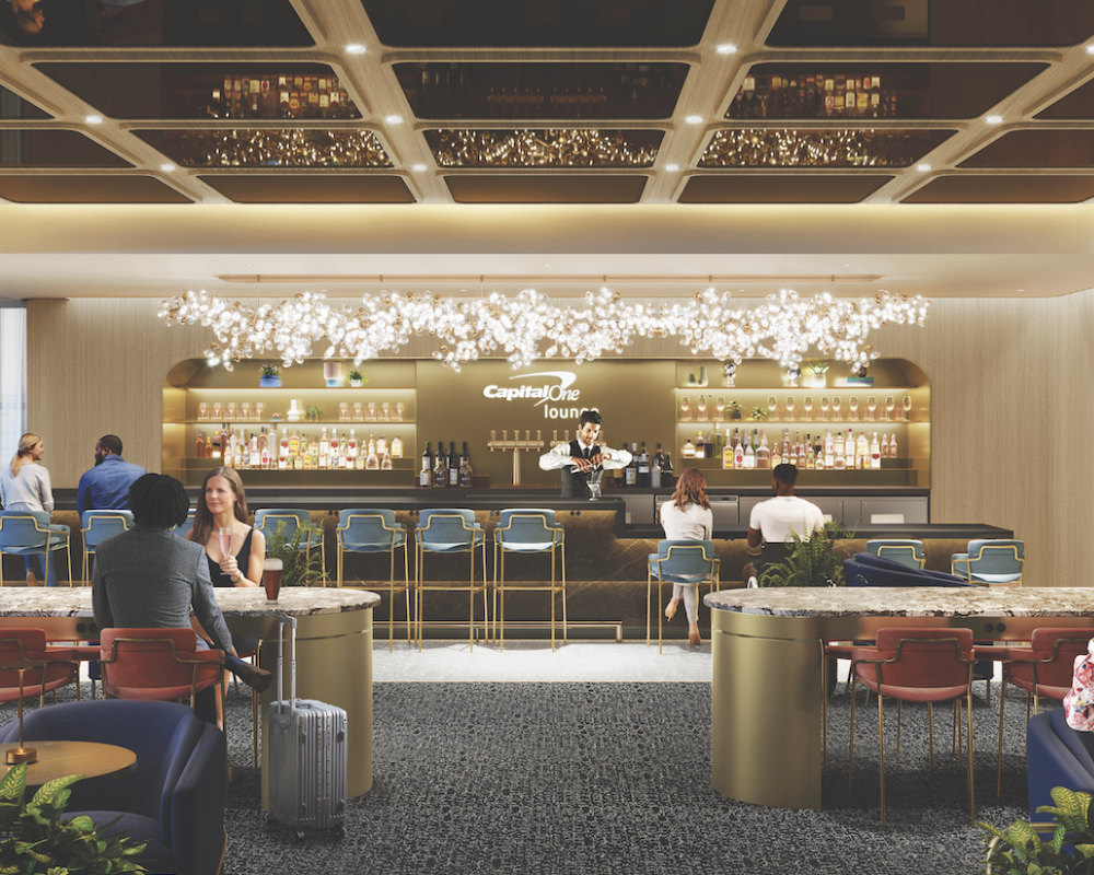 Capital One Lounge in JFK rendering.