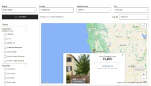 Choice Privileges Preferred hotels map view