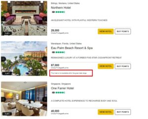 Choice Privileges Preferred hotel Date range search