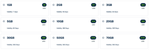 FlexiRoam GB options