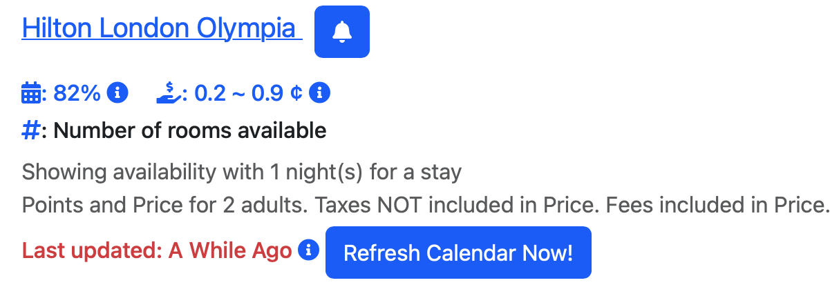 MaxMyPoint refresh hotel results