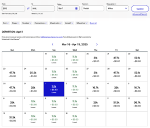 United award calendar.