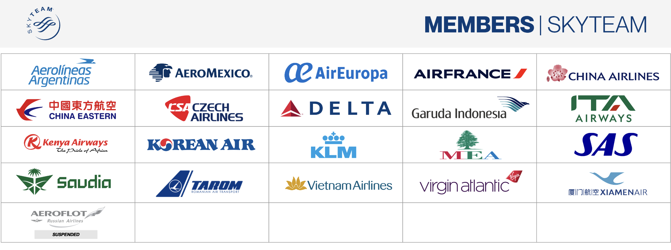 SkyTeam Airlines.