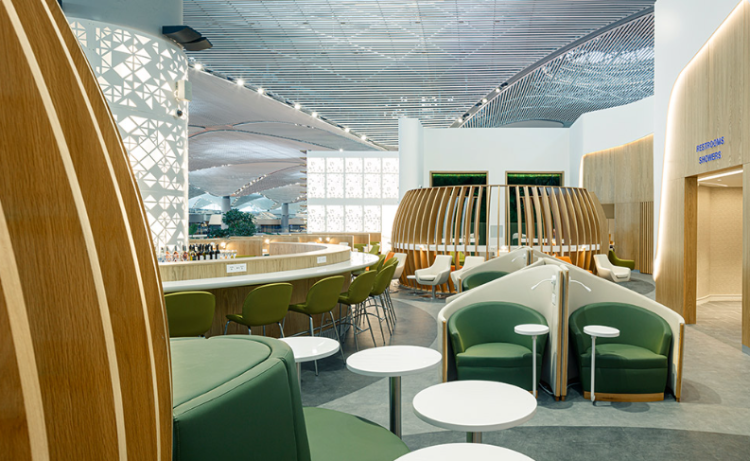 A photo of the SkyTeam Lounge in Instanbul.