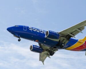 Southwest 737 in-flight.