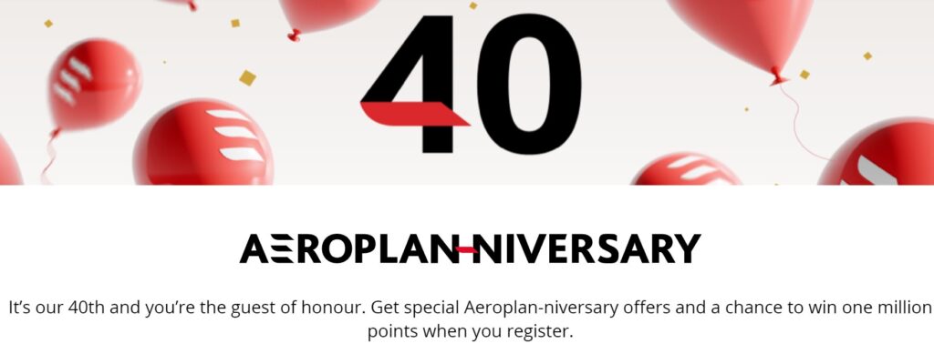 Aeroplan Anniversary Promotions