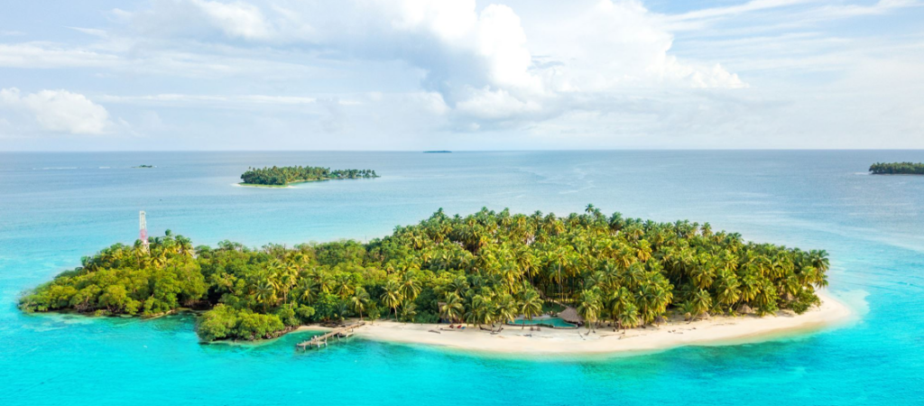 Aerial view of Calala Island. Photo taken from Calala Island website.