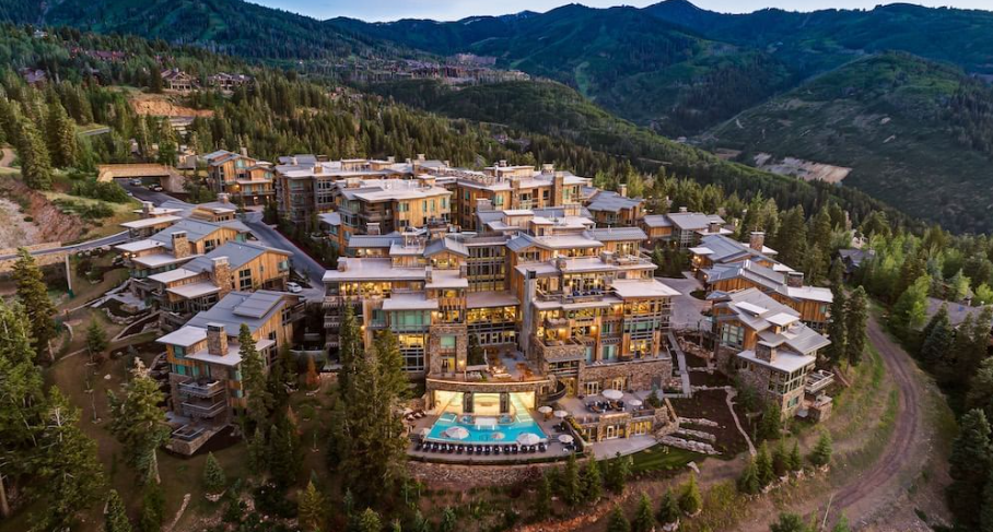 Aerial view of Stein Eriksen Residences.