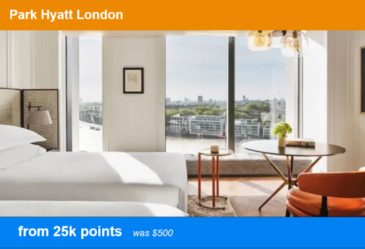 Thrifty Traveler Alert about availability at the Park Hyatt London