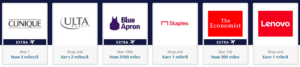 United MileagePlus shopping portal retailers
