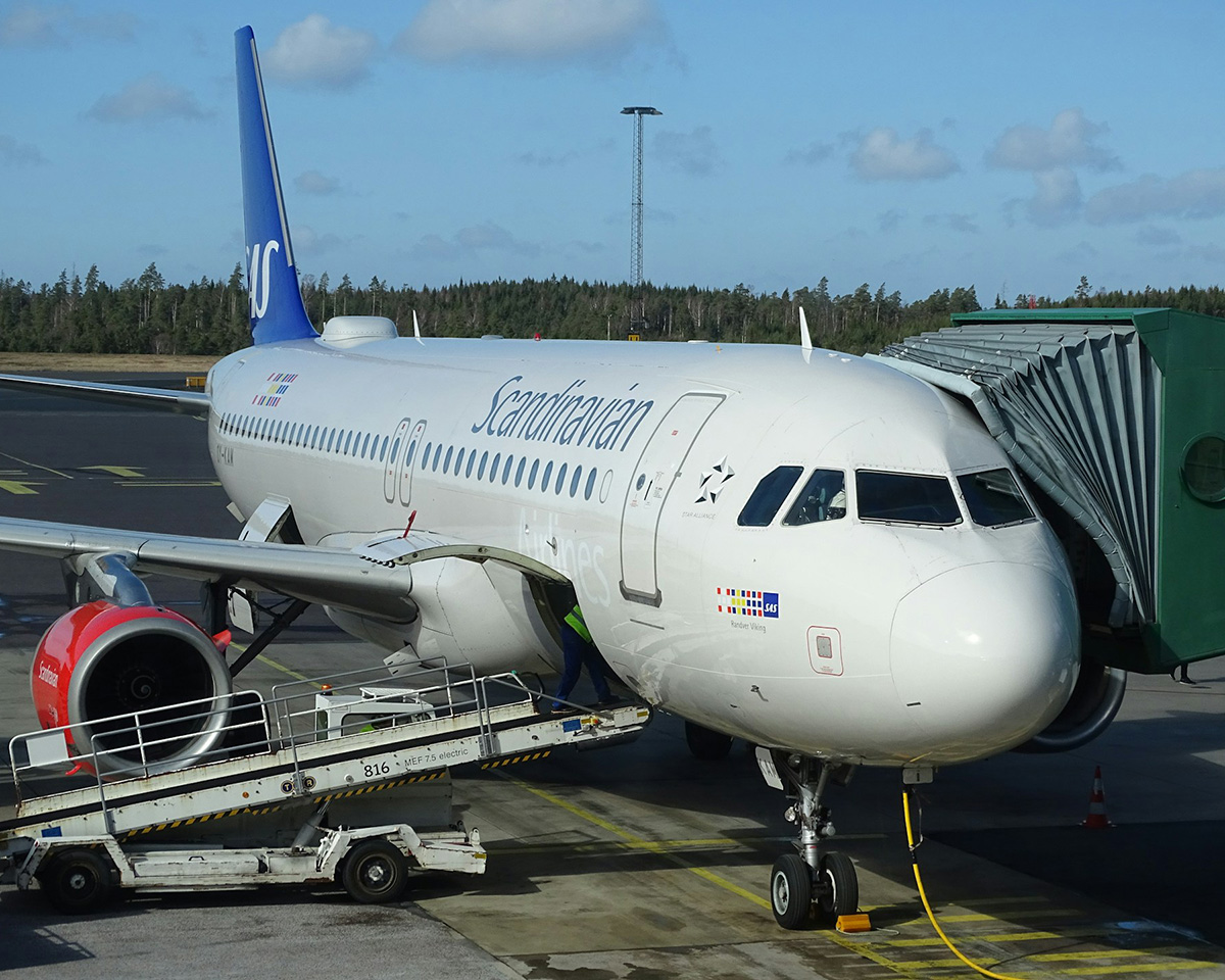 SAS aircraft at the gate