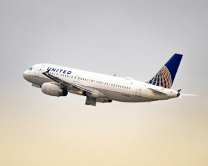United Aircraft after take off climbing to altitude