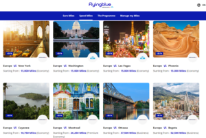 Screenshot of Flying Blue Promo Rewards between Europe and the Americas for September 2024.