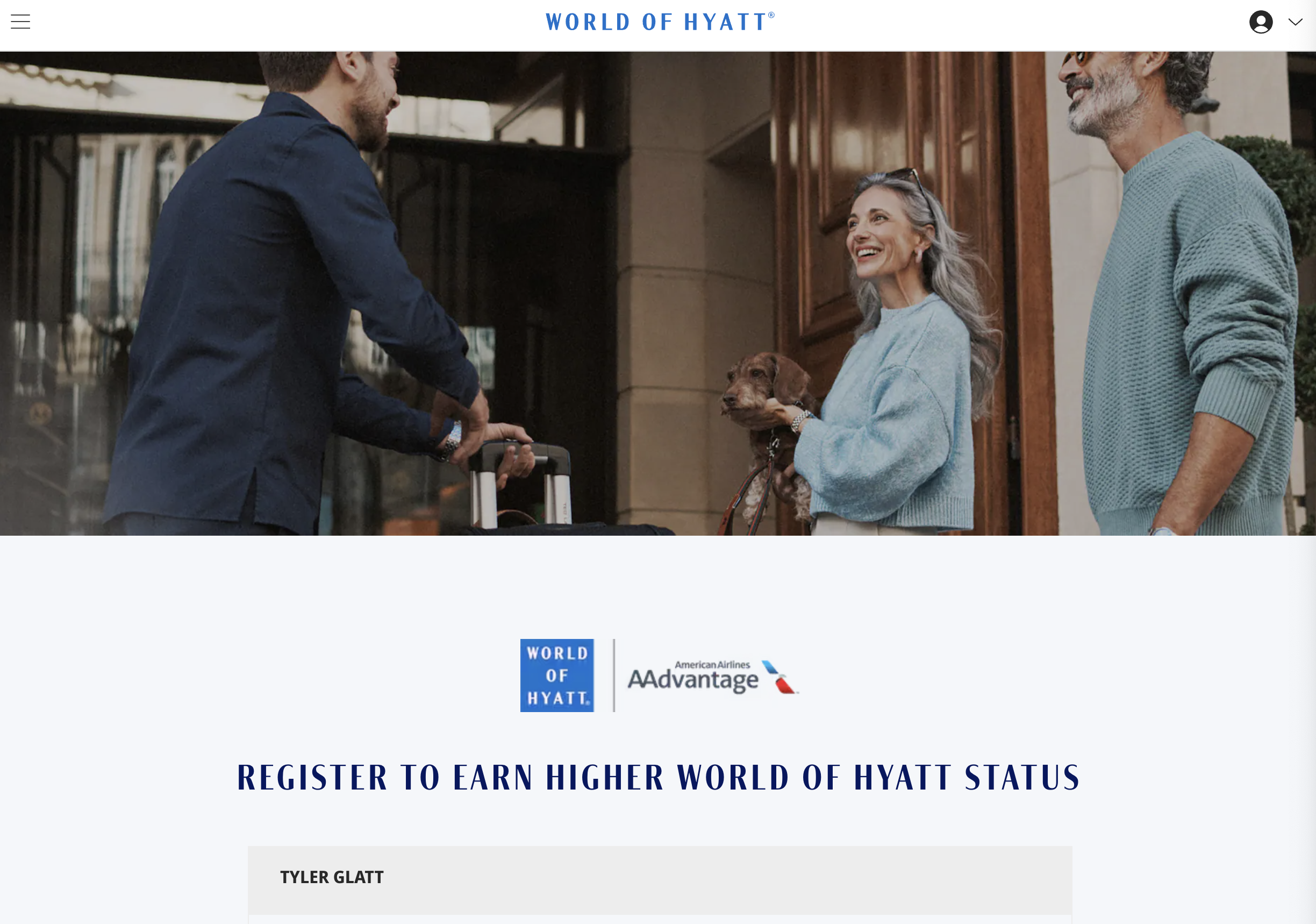 Hyatt AA Reciprocal offer.