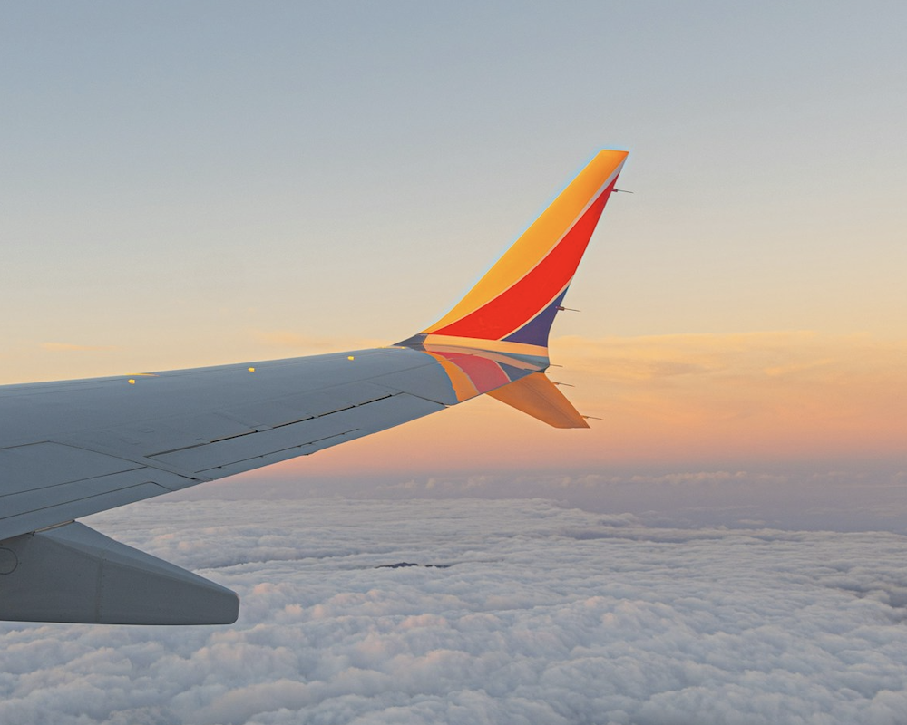 Southwest Airlines winglet photo taken inflight.