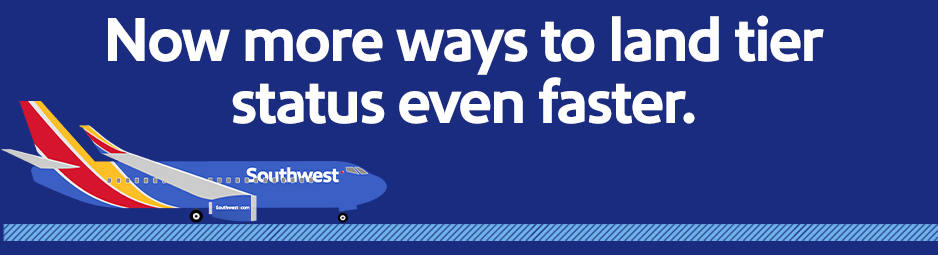Southwest A-List promotion banner image.
