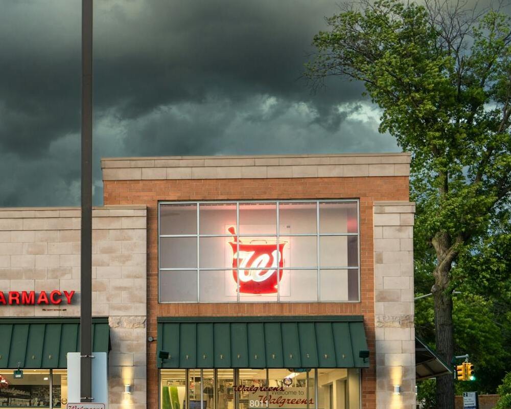 Walgreens storefront.