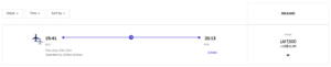 LifeMiles award itinerary for ACV to PHX