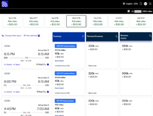 United airlines award sale MIA to SYD