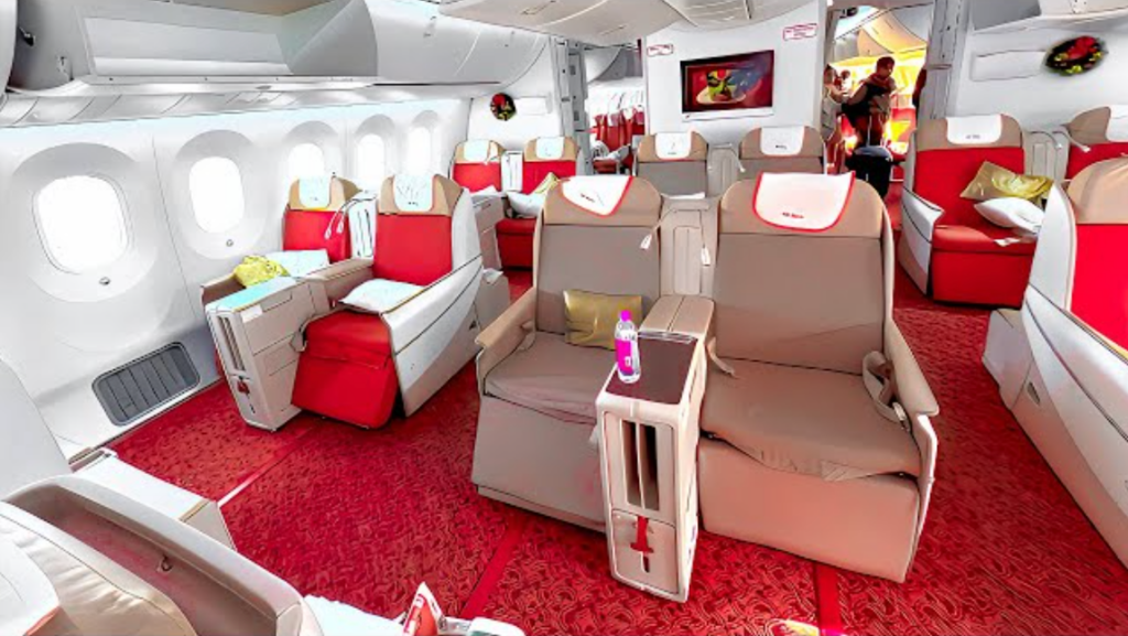 Air India business class.