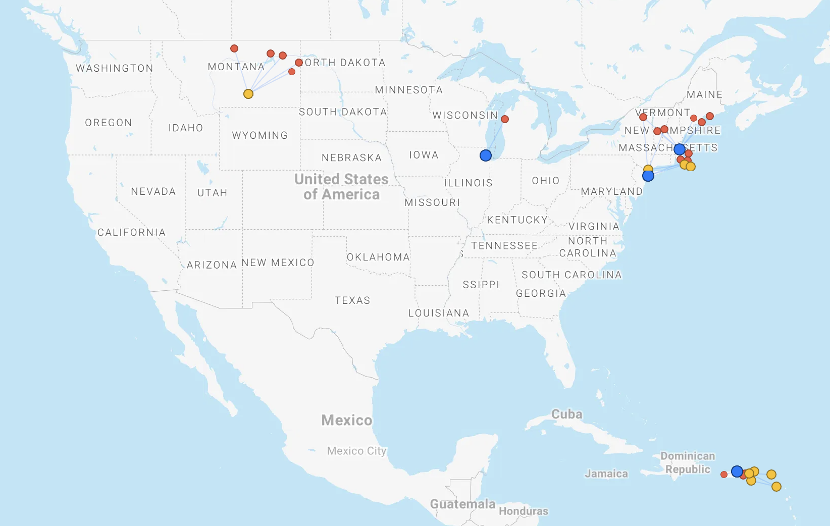 Cape Air's route map