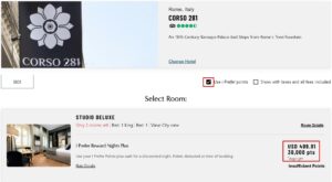 Corso 281 Points and Cash