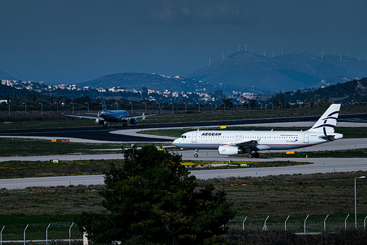 Aegean Airlines aircraft queuing for take off- Fotis- Unsplash