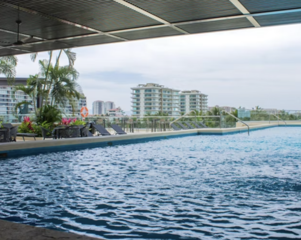 Pool view at the Holiday Inn Puerto Vallarta Marina & Golf.