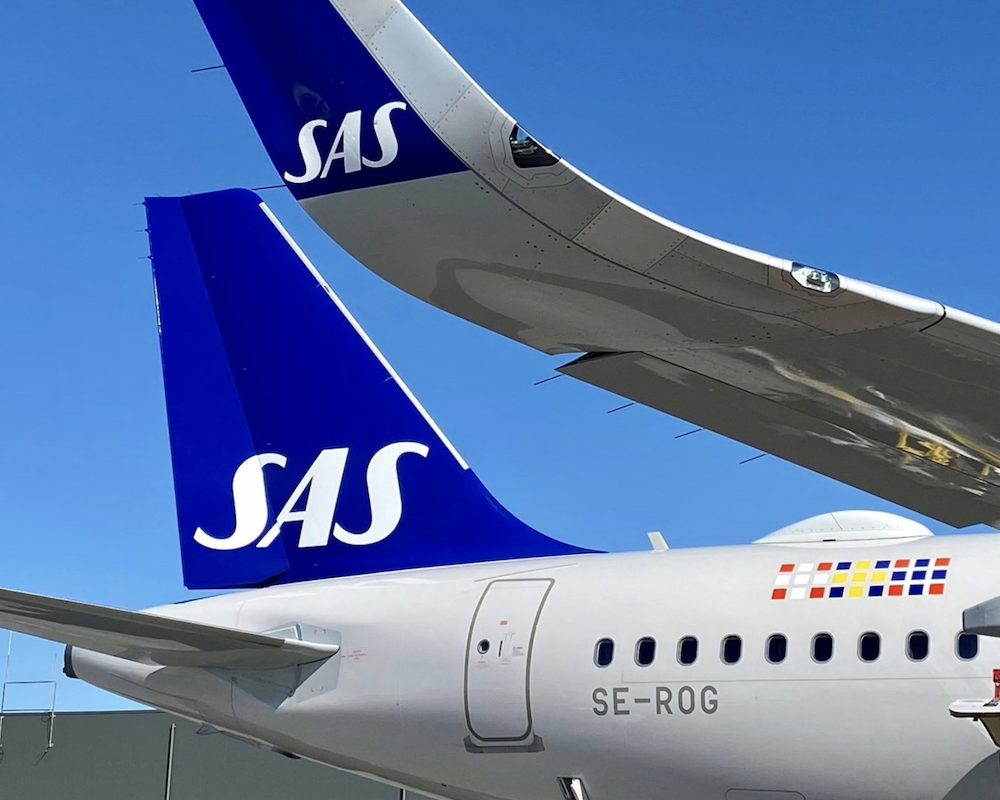 SAS airplane tail and winglet.