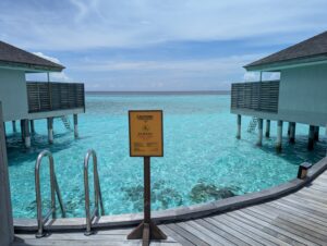 Ladder for the Le Meridien Maldives house reef