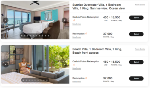 Le Meridien Maldives rooms you can book with points