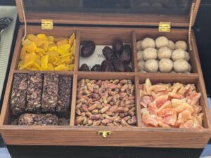 Snacks on the Waldorf Astoria yacht