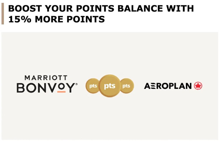 Marriott-Aeroplan 15% transfer bonus.