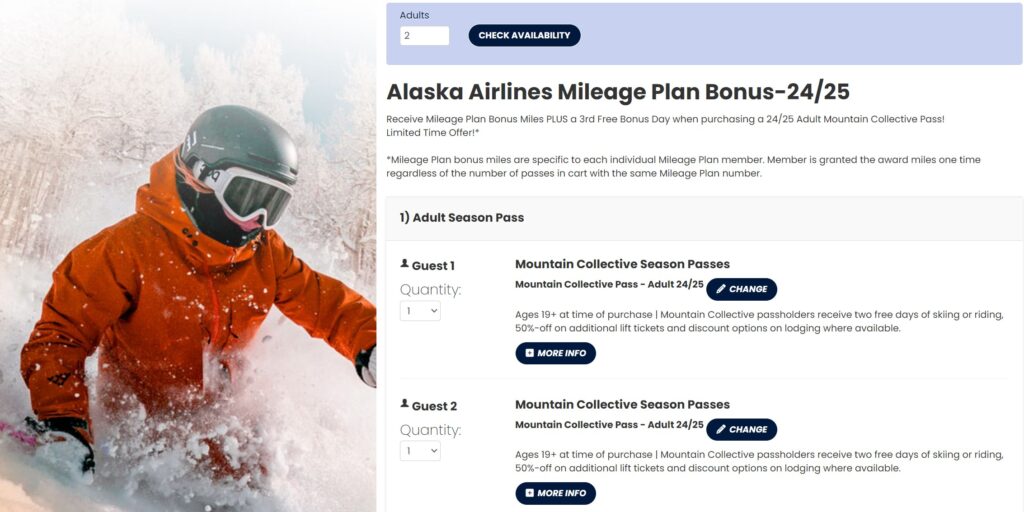 Alaska Mountain Pass 10,000 Points 2024 Promotion