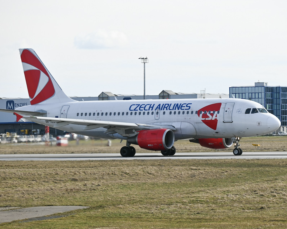 Czech Airlines Airplane taxiing at PRG.