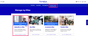 Find Flying Blue Subscribe to Miles