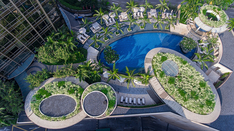 Rooftop view of Grand Hyatt Kuala Lumpur