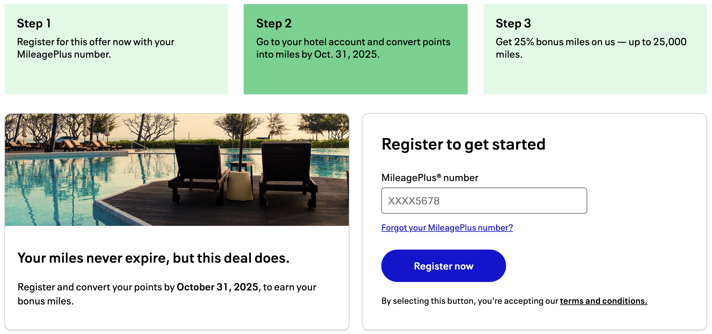 United hotel points to miles transfer bonus how it works.