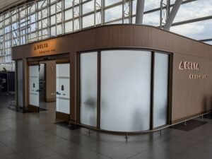 Delta One JFK check-in entry
