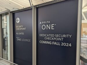 Delta One JFK security signs