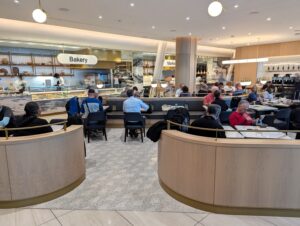 Market area in the JFK Delta One Lounge