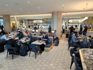 Market area in the JFK Delta One Lounge