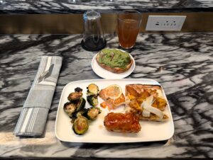 Food from the Market area of the Delta One Lounge JFK