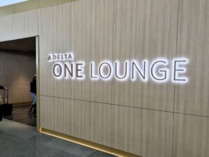 Delta One Lounge JFK enterance from security